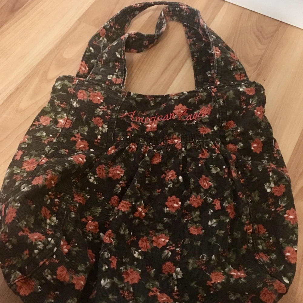 American Eagle corduroy bag {floral print}